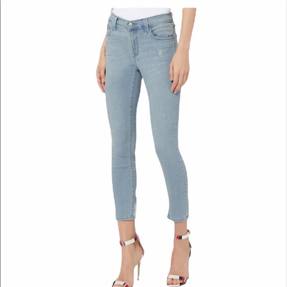 J Brand Cropped Jeans in Light Denim - Picture 2 of 12